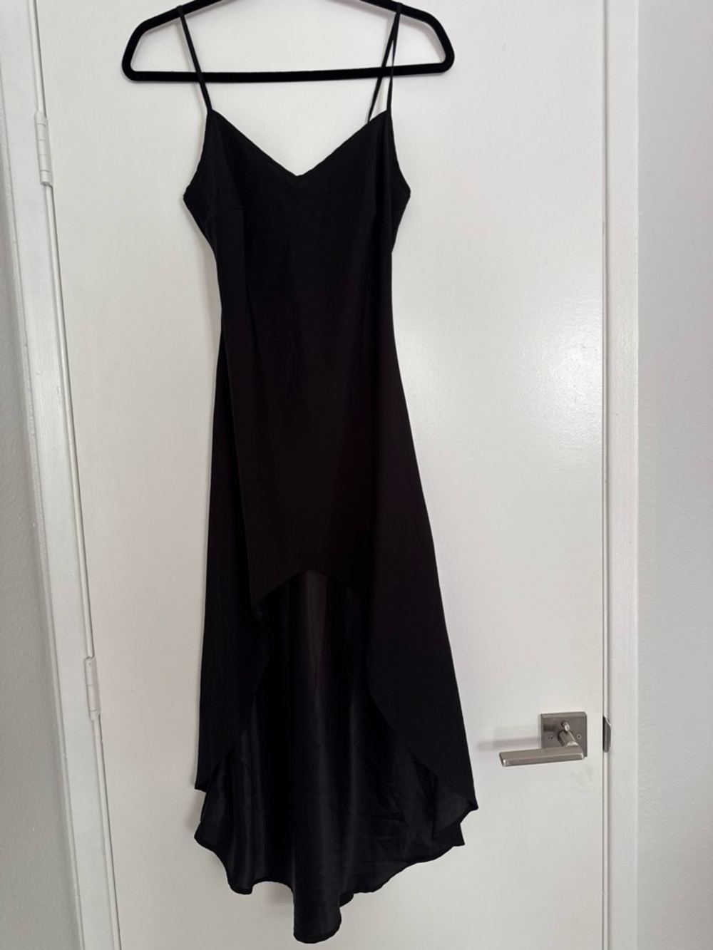 GUESS Black High Low V-Neck Slip Dress XS